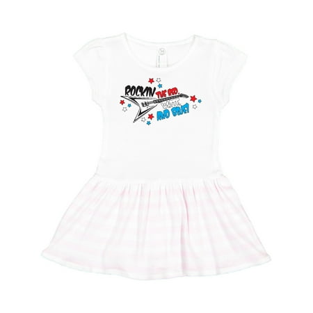 

Inktastic Rocking the Red White and Blue Gift Toddler Girl Dress
