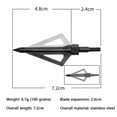 thumbnail image 4 of TETSELF 12 Pack 3 Fixed Blade Archery Hunting Broadheads 100 Grain with Case Arrow Head, 4 of 4