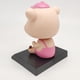 thumbnail image 5 of Lindo muñeco de animal de cerdo de la de Bobblehead de dibujos animados, adorno de decoración de interiores de automóviles para el hogar Rosado Baoblaze Sacudir la cabeza de la muñeca, 5 of 8