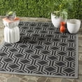 thumbnail image 2 of Safavieh Courtyard Bristol Geometric Indoor/Outdoor Area Rug, Black/Anthracite, 6'7" x 6'7" Square, 2 of 8