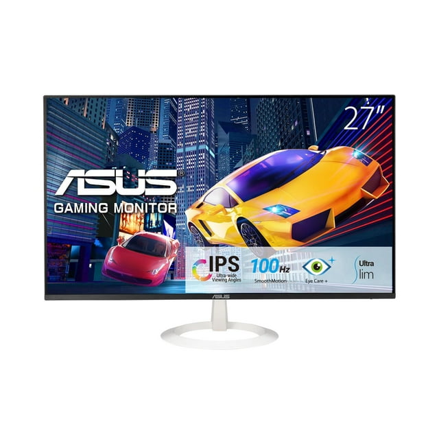 Monitor Gaming ASUS 27" IPS Blanco sin Marcos 100Hz sincronización adaptativa MPRT para Cuidado de O