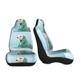 thumbnail image 3 of Salouo Dog Wrapped in Towel Pattern Car Seat Covers,Universal Car Seat Protectors Easy to Install Car Cover Car Accessories Auto/rucks/Van/SUV-2 PCS, 3 of 9
