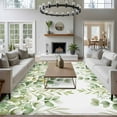 thumbnail image 3 of Sage Green Eucalyptus Leaves Large Area Rugs 5x8 ft Spring Summer Botanical Washable Rug Non Slip Indoor Carpet Absorbent Floor Mat for Living Room Bedroom Dining Room, 3 of 9