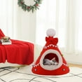 thumbnail image 5 of LEFTHIGH Home Christmas Candy Pet Bed Pet Villa Kitty Bed Dog Bed Winter Warm Cats Bed Yurt Pet Houses Pet Tent House Christmas Ornaments, 5 of 6