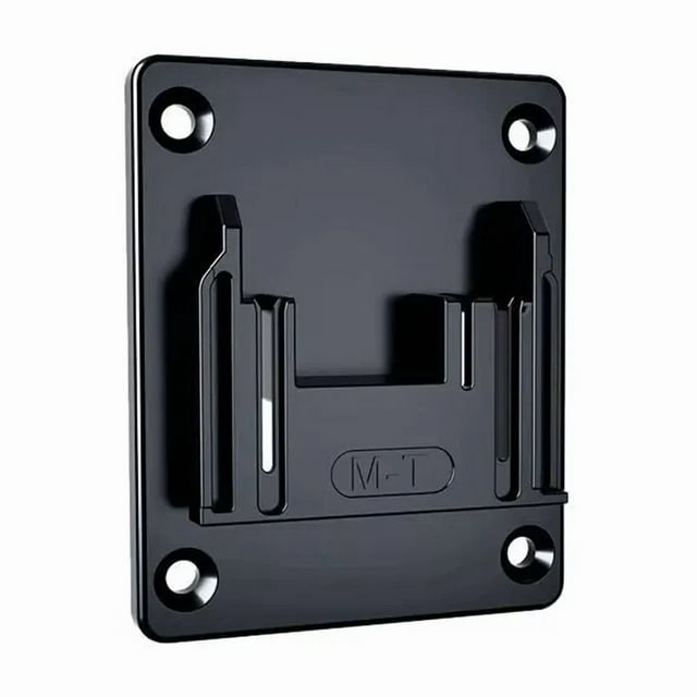 18V Li-Ion Battery Holder for Makita Power Tools - Black ABS Plastic Wall-Mounted Hanger with Secure Snap Lock, Compact Design (3.5x3.0 inches) for Easy Storage & Workshop Organization, Includes 1