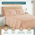 thumbnail image 2 of Casa Platino California King Sheet - 600 Thread Count, 6 Piece Set, 100% Soft Cotton, Value for Money Bedding, Low Pill, 15” Deep Pocket – Sepia Rose, 2 of 8