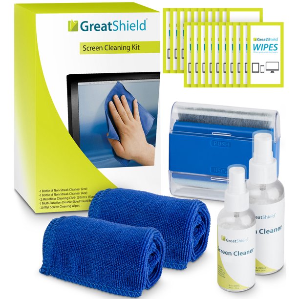 GreatShield Screen Cleaning Kit with 2 Bottle Solution (60ml and 120ml