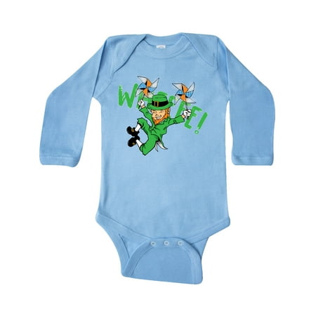 

Inktastic St. Patrick s Day Whee Leprechaun Gift Baby Boy or Baby Girl Long Sleeve Bodysuit