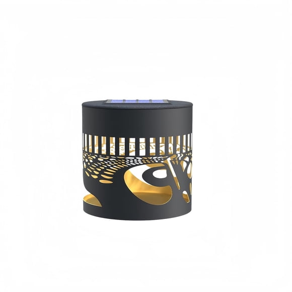 Solar Powered Outdoor Owl Theme Fence Light Metal Garden Post Patio Backyard Decorative