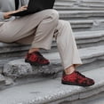 thumbnail image 4 of COEQINE Women Running Shoes Soft Black Sole Sneakers Hiking Camping Mesh Training Mens Athletic Shoes Fitness Halloween Sneakers, Red Splatter Cobweb Print, 4 of 7