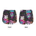 thumbnail image 5 of Picia Cat Icecream Pattern Women's 2 in 1 Athletic Running Shorts High Waisted Workout Casual Gym Sweat Shorts with Comfy Liner Zipper Pockets-Medium, 5 of 9