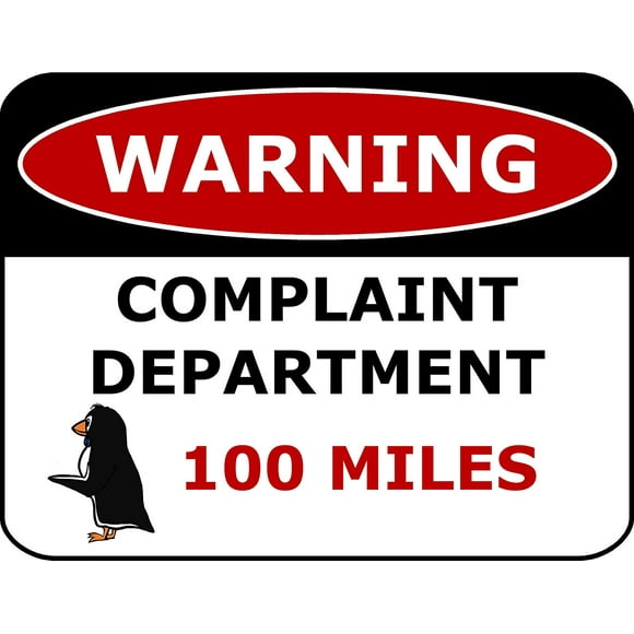 Complaint Department Sign