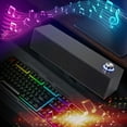 thumbnail image 5 of Black Desktop Bluetooth Speaker Long Strip Wooden Design With Aux Input For Pc Laptop And Home Audio Entertainment, 5 of 5