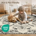 thumbnail image 4 of ODIKA 8'x10' Washable Area Rug Oushak Modern Medallion With Faded Vintage Floral Border Detail for Living Room, Under Sectional, Family , Durable, Non-Slip, 4 of 7