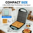 thumbnail image 7 of Mailand 4-Slice Belgian Waffle Maker, Square Waffle Iron, Classic Waffle Wafflera with Non Stick Coating, 1000W, Aqua, 7 of 7