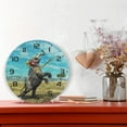 thumbnail image 6 of GZHJMY Dancing Elephant Wall Clock, 10" Silent Non Ticking Round Clock, Oil Painting Easy to Read Clock for Living Room Bedroom Bathroom Home Decor Holiday Gifts, 6 of 7