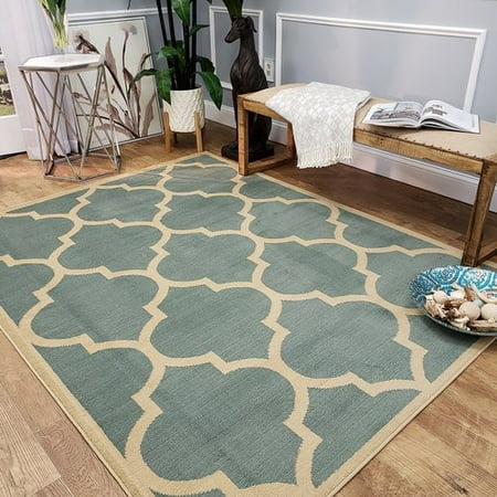 Charlton Home Kinner Moroccan Trellis Teal Blue Area Rug This On Opens A Dialog That Displays Additional Images For Product With The Option To Zoom In Or Out