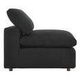 thumbnail image 3 of Commix Down Filled Overstuffed Boucle Fabric Armless Chair in Black, 3 of 9