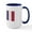 White/Navy Inside, variant on CafePress - Patriotic Strs & Stripes Abstract American Fl Mugs - 15 oz Ceramic Large White Novelty Mug