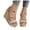 Gold, variant on Women's Glitter Wedge Heeled Sandals Open Toe Adjustable Ankle Strap Evening Dress Shoes Rhinestone Platform Sandal Silver Size 8.5
