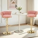 thumbnail image 3 of Juego de 2 taburetes de bar VECELO con altura de mostrador ajustable, color rosa, 3 of 7