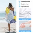 thumbnail image 4 of Beach Towel Bloom Sunflower Bath Pool Towels Yellow Blue Blooming Floral Absorbent Beach Towel Soft Large Quick Dry Lightweight Camping Travel Sports Yoga Gym Swim Towels for Adult 35x70 Inch, 4 of 9