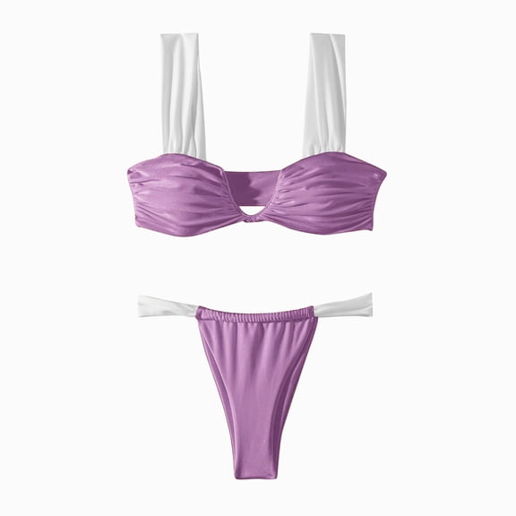 Afdoent Women's Bikini Sets Womens Lacing Backless Swimwear Summer Two Piece Bikini Swimsuits For Summer Beachwear
