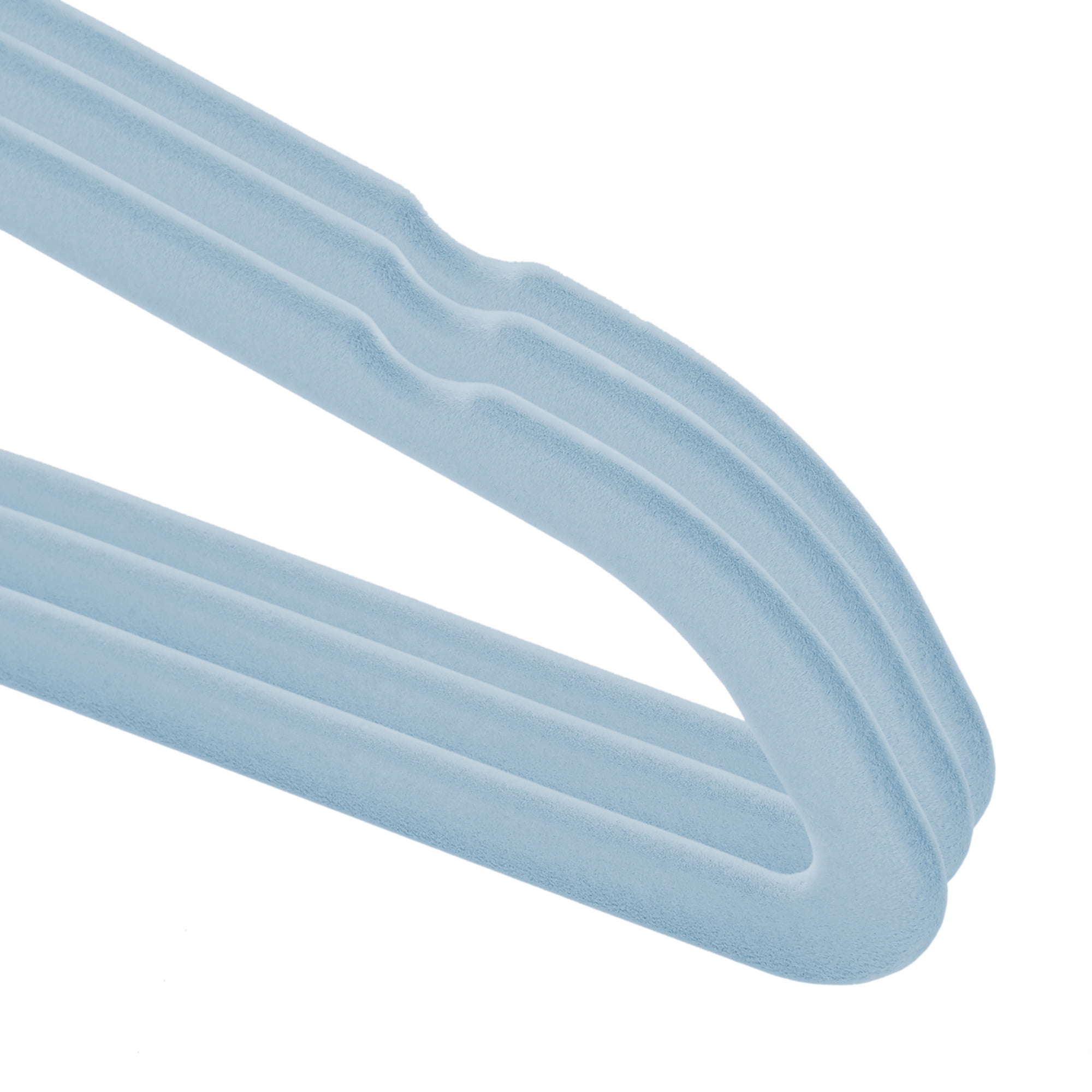 Casafield 100 Velvet Baby Hangers for Infant & Toddler Clothes, 11" - Light Blue