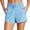Blue A, variant on Umfun Women's Wide Leg Pull-On Shorts with Elastic Drawstring Waist & Seam Detail - Comfy Summer Lounge Shorts for Beach Vacation & Home Relaxation