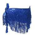 thumbnail image 6 of DHFJKG Womens Skirts Belly Dance Sparkly Tassels Glitter Sequins Mini Skirt With Asymmetric Hem Performence Comfort Skirt, 6 of 6