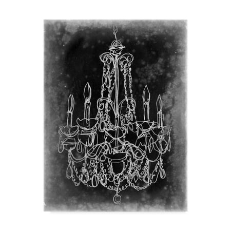 Trademark Fine Art Chalkboard Chandelier Sketch Iii Canvas