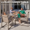 thumbnail image 4 of NATURAL EXPRESSIONS 7 Pieces Patio Dining Set, 70" Dining Table and 6 Sling Chairs for Patio and Garden, 4 of 7