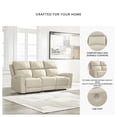 thumbnail image 3 of Signature Design by Ashley Dahlmoore Beige Power Reclining Sofa, 3 of 8