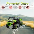 thumbnail image 6 of LUIBAS 24V Ride On Dump Truck Kids Car for Big Kids, 2-Seater Battery Powered Electric Car w/ Electric Dump Bed, 6 Wheels Tractor Ride On Toys, Green, 6 of 8