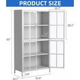 thumbnail image 7 of MIDODO Display Cabinet with Tempered Glass Doors, 4 Tier  Metal Curio Cabinets with Adjustable Shelves, Collectibles Toy Organizers Case & Display Shelf, 7 of 7