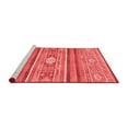 thumbnail image 2 of Ahgly Company Machine Washable Indoor Round Abstract Red Modern Area Rugs, 8' Round, 2 of 4
