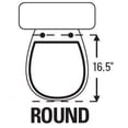 thumbnail image 5 of TOPSEAT Siège de Toilette Rond avec Charnières en Métal Chromé, Bois, Blanc, 5 of 5