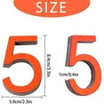 thumbnail image 2 of 10PCS Mailbox Numbers 3 Inch Self-Adhesive Door House Numbers Street Address Numbers Stickers for Home Room Outside 0 to 9 (Red), 2 of 9