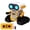 Yellow and Grey, variant on 2.4GHz Rechargeable Remote Control Robot Toy with Auto-Demonstration LED Eyes and Music - Built-in 3.7V 500mAh Battery - Dynamic Interactive Walking Robot Birthday Gift (15x11x9 cm / 5.9x4.3x3.4 in)
