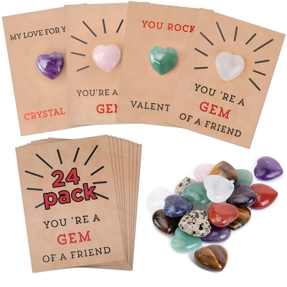 CCOCC Valentines Day Gifts for Kids-Valentines Day Cards for Kids-24 Valentines Heart Slime Card Bulk-Valentine Exchange Cards for Girls Boys School Class Classroom Party Favors Age 3 Year and Up