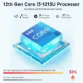 thumbnail image 2 of 15.6" IPS FHD Business Laptop, 32GB RAM 1TB SSD Intel 6 Core i3-1215U (Beat i5-1135G7, Up to 4.4GHz) Laptop-Computer Fingerprint Backlit Keyboard 65W Type C Wi-Fi 6 Win 11 Silver, 2 of 7