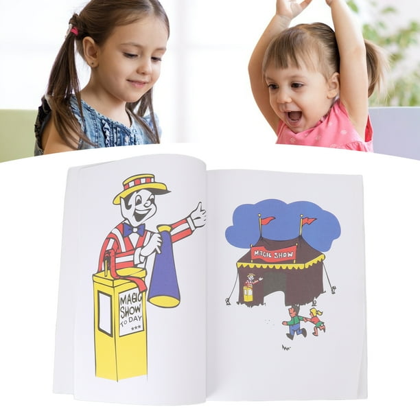 Libro Libro Para Colorear Diseño De Dibujos Animados Libro Fácil De Usar Accesorios De Trucos Accesorios De Mago Para Actuaciones