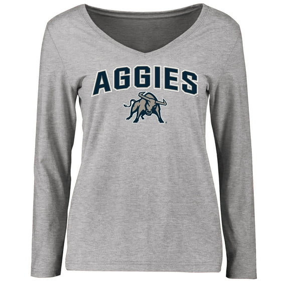 Women's Ash Utah State Aggies Proud Mascot Long Sleeve T-Shirt
