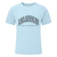 thumbnail image 4 of Telankuip 2026 Summer Mens T Shirts Fashion Letter Printed Raglan Sleeve Round Neck Athletic Tops Soft Comfortable Thin Workout Graphic Tees Simple Stylish T-Shirt for Daily Wear Light Blue XXXXXL, 4 of 4