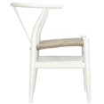 thumbnail image 2 of Hawthorne Collections 17" Modern Solid Wood Dining Arm Chair in White, 2 of 4