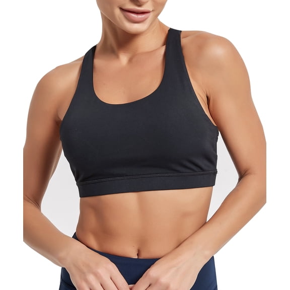 Stelle Sports Bras for Women, Yoga Workout Running Gym Activewear Crop Bras with Wide Strap