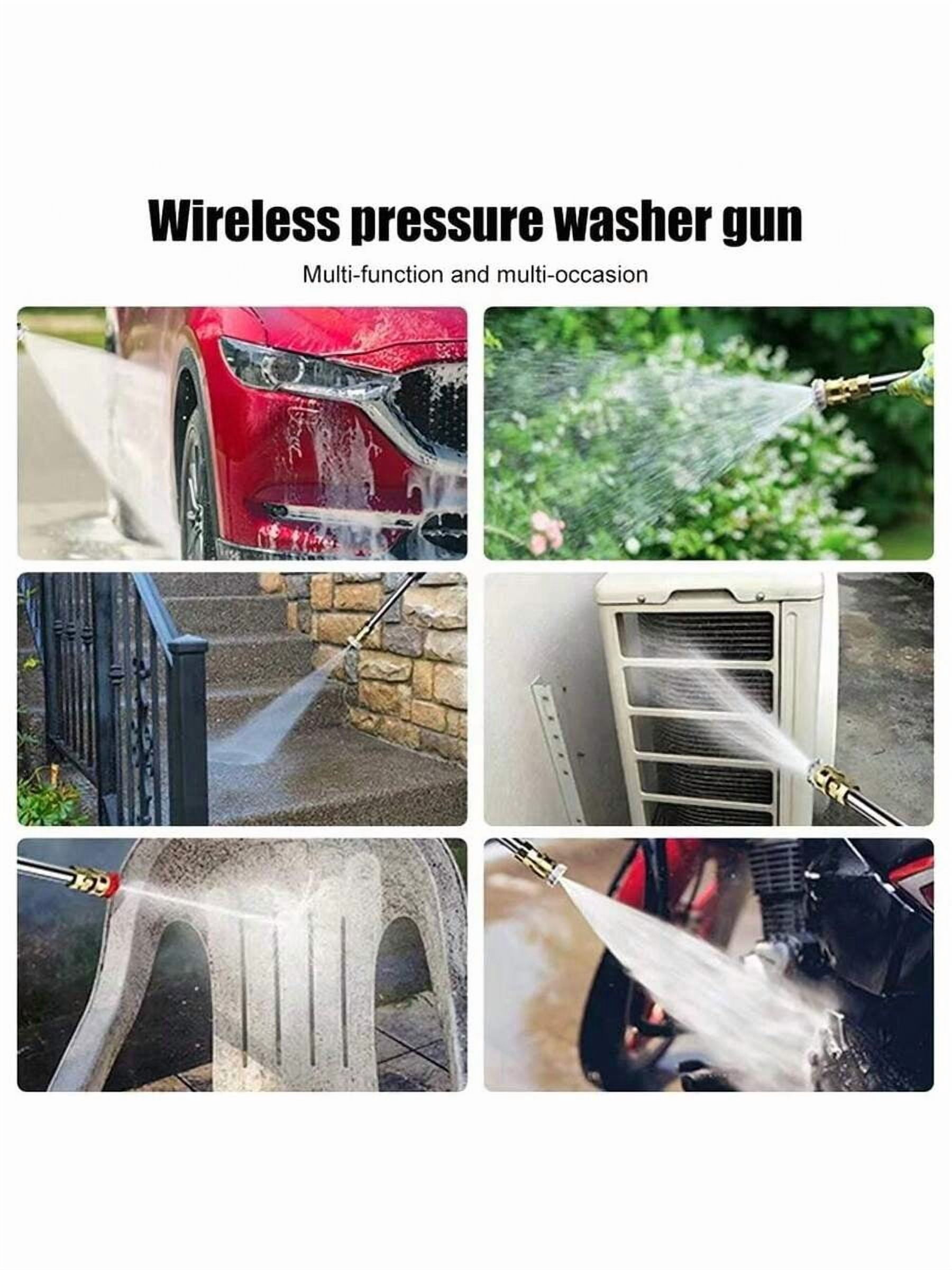 [Rechargeable Electric Cleaning Tool] Cordless High-Pressure Car Washer Gun- Portable Rechargeable Electric Cleaning Tool With 435PSI Water Gun, Foam Cannon