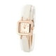 thumbnail image 1 of Reloj de pulsera de cuarzo Femenino Bling Bling analógico con correa de PU blanco, 1 of 7