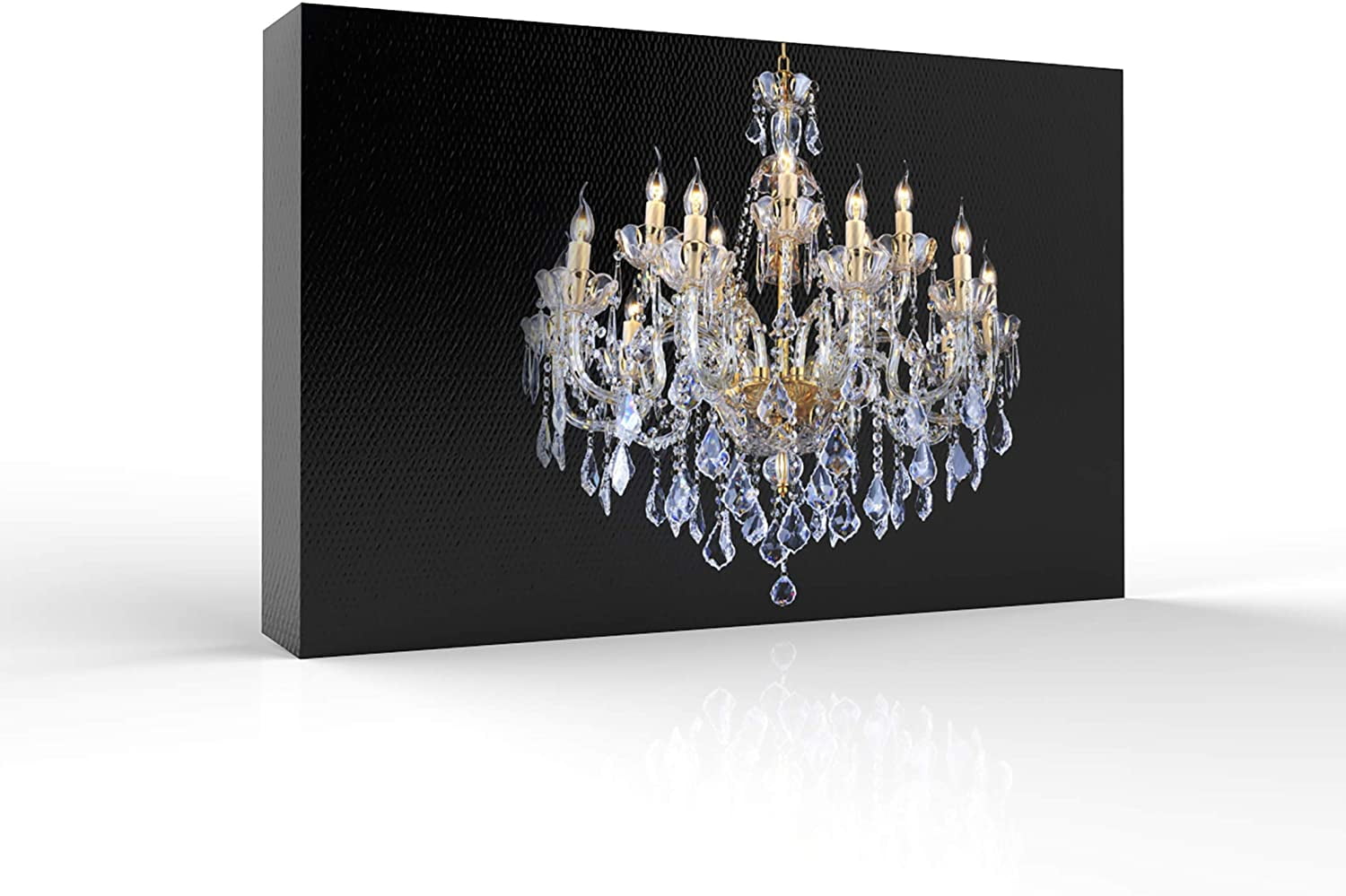 wall26 Canvas Wall Art Crystal Chandelier Shining for Living Room