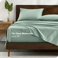 thumbnail image 4 of Bare Home Ensemble de Draps 100 % Coton Biologique - Tissage Satin, 4 of 7